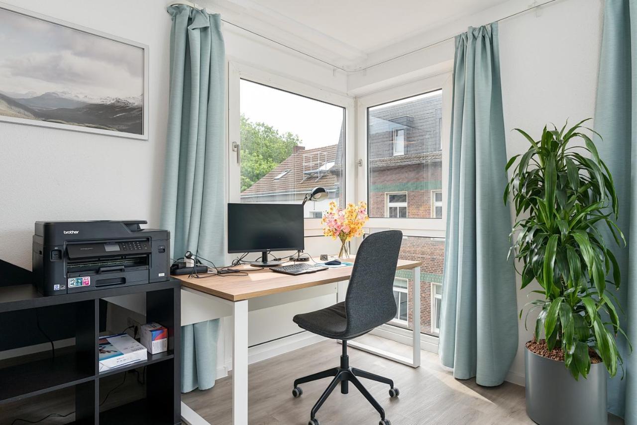 Federnest - Luxus-Studio - Kingsize Boxspringbett - Home-Office Mit Monitor Und Drucker - 11 Min Hbf Duisburg Exterior foto